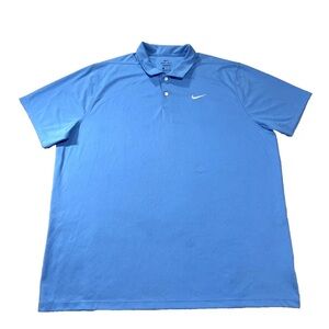 Nike Mens Adult XXL DriFit Blue Polo Shirt Lightweight  Golf Golfer